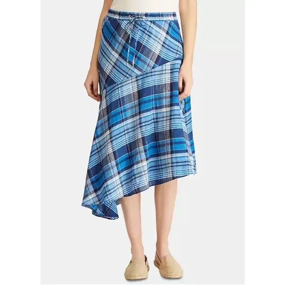 Ralph Lauren Linen Asymmetrical Skirt SZ 14 NWT!! - Picture 1 of 7